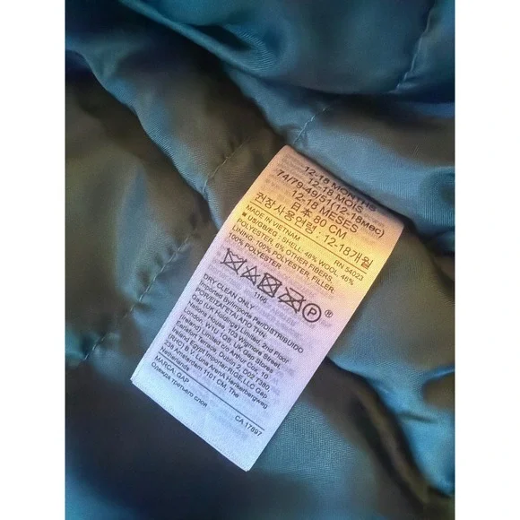 Baby Gap Plaid Wool Blend Shacket Blue Cream 12-18 Months 732913-00-1 - Picture 5 of 6